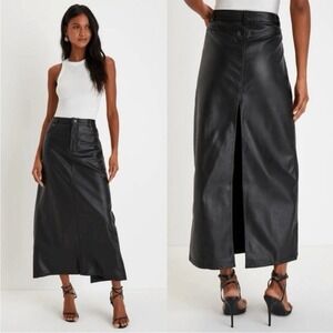 Free People Black Maxi Skirt